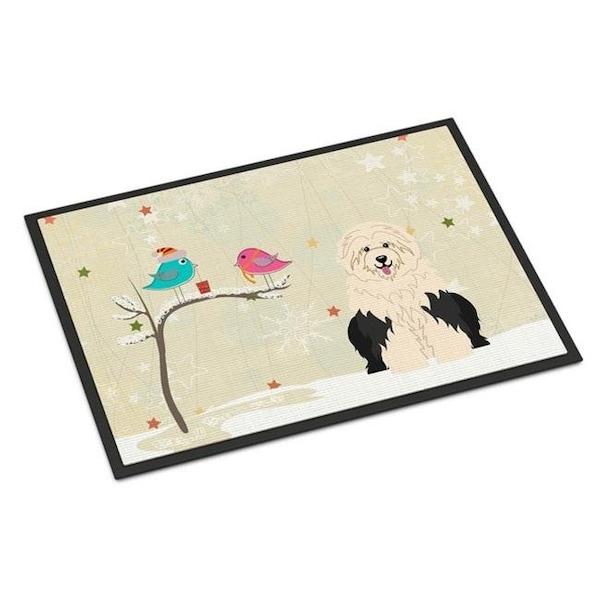 Carolines Treasures BB2568JMAT Christmas Presents Between Friends Old English Sheepdog Indoor or Outdoor Mat; 24 x 0.25 x 36 in. BB2568JMAT - main